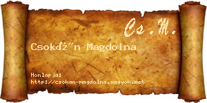 Csokán Magdolna névjegykártya