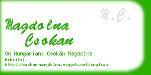 magdolna csokan business card