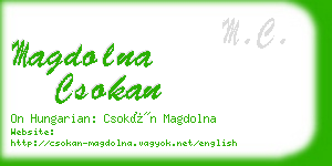 magdolna csokan business card